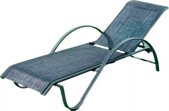 Садовый лежак шезлонг для дачи с текстиленом купить