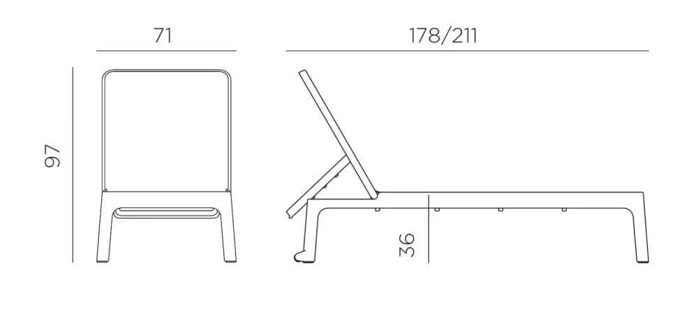 Шезлонг пластиковый с текстиленом Италия, тортора. Купить! Шезлонг пластиковый с текстиленом Италия, тортора. Купить!