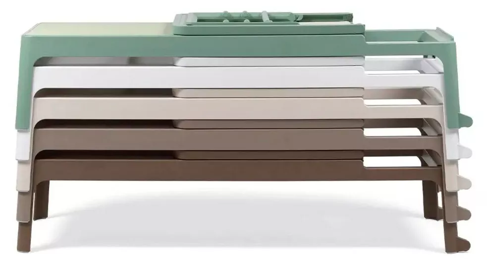 Шезлонг пластиковый с текстиленом Италия, тортора. Купить! Шезлонг пластиковый с текстиленом Италия, тортора. Купить!