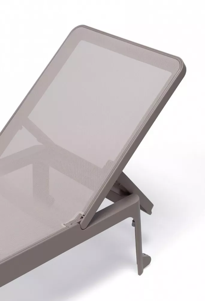 Шезлонг пластиковый с текстиленом Италия, тортора. Купить! Шезлонг пластиковый с текстиленом Италия, тортора. Купить!