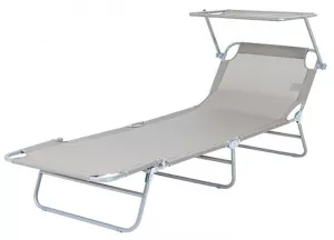 Пляжный лежак пластиковый, белый Италия с колесиками