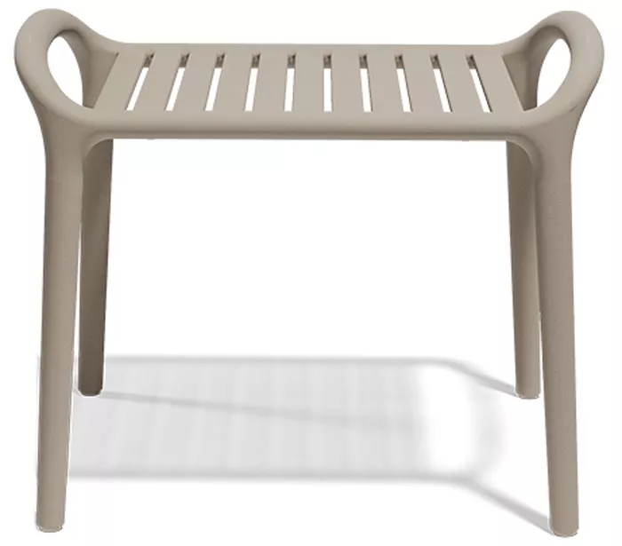 Стильный уличный приставной столик из пластика, цвет тортора