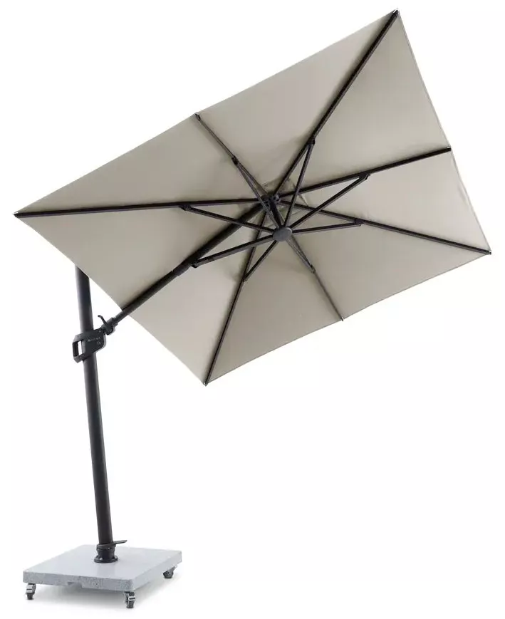 Квадратный зонт для кафе 3х3 на боковой опоре, серый. Купить! Квадратный зонт для кафе 3х3 на боковой опоре, серый. Купить!