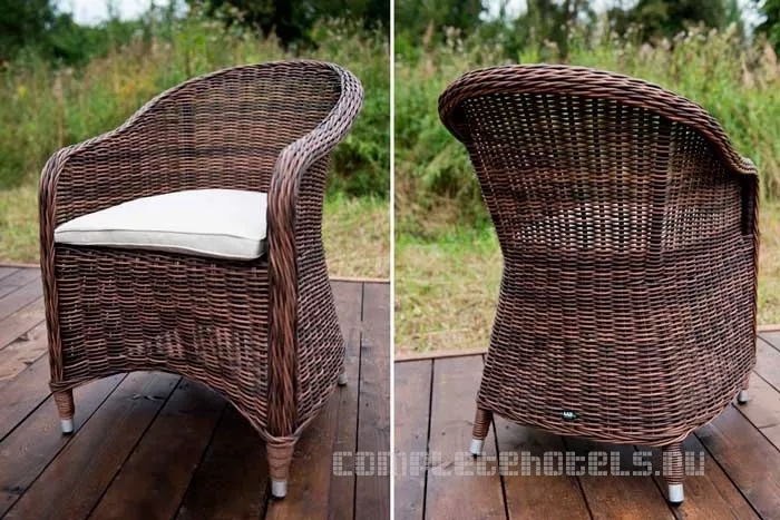 Кресло из искусственного ротанга Ravenna, соломенный