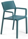 Кресло пластиковое Trill, сине-зеленый