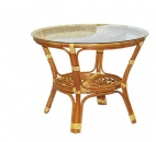 Стол кофейный из натурального ротанга Bagama, коньяк