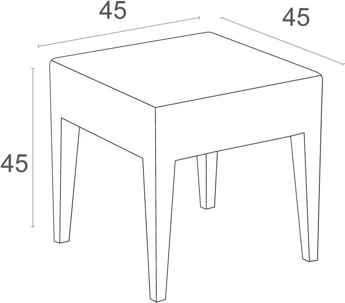 Пластиковый столик с имитацией ротанга