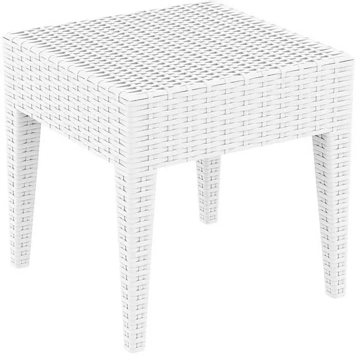 Пластиковый столик с имитацией ротанга для шезлонгов