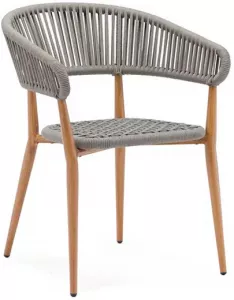 Плетеные стулья для кафе с отделкой под дерево купить