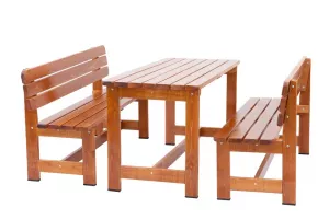 Мебель из сосны стол со скамейками купить недорого 150 см