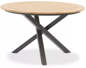 Круглый тиковый стол 120см на алюминиевом каркасе купить
