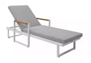 Лежак из искусственного ротанга с подушкой купить